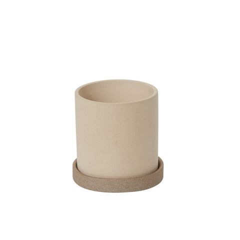 Neutral Duotone Pot/Planter with saucer