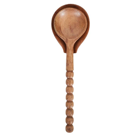 Cedar spoon with rest