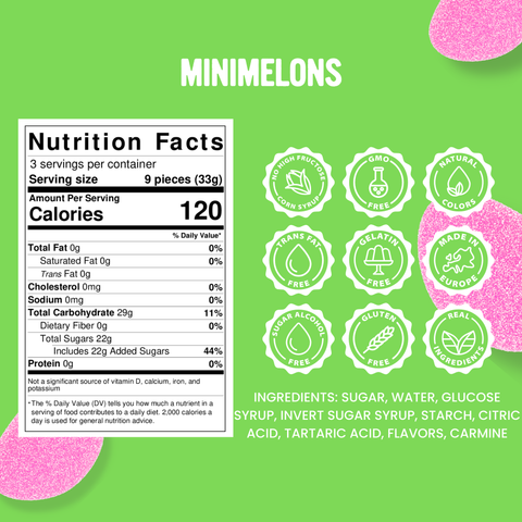 Minimelons Better-For-You Watermelon Swedish Candy