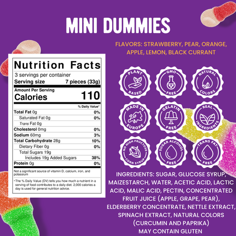 Mini Dummies Better-For-You Vegan Swedish Candy