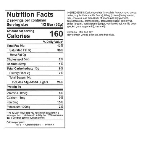 Candy Bar - Dark Chocolate - Natural Seaside Caramel -2.25oz