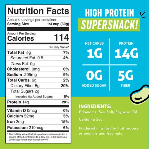 Crunchy Roasted Edamame Sea Salt - 4oz