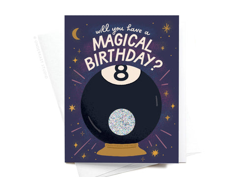 Magic 8-Ball Birthday Scratch-Off Greeting Card