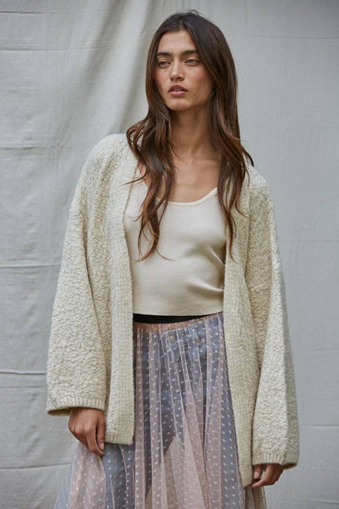 Knit Sweater Open Front Long Sleeve Cardigan