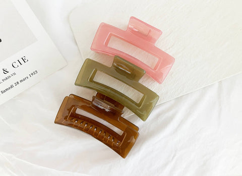 Jumbo 4-Inch Jelly Hair Clips