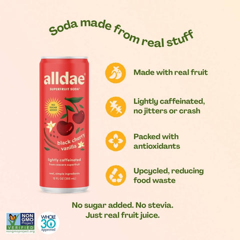 Alldae Black Cherry Vanilla Soda