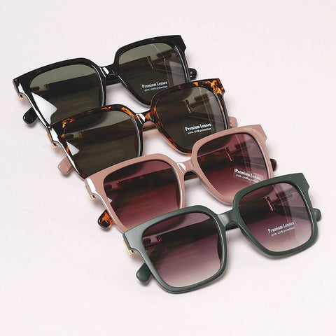 Casual Rectangular Bold Frame Sunglasses