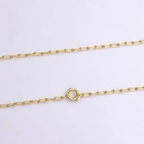 14K Gold Filled Paper Clip Chain Necklace 17.8 inch