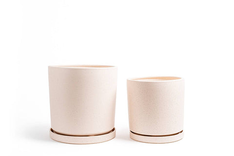 12.5" Cylinder Pots w/ Water Saucers