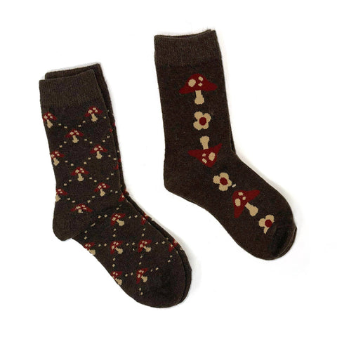 Mushroom Flower Socks