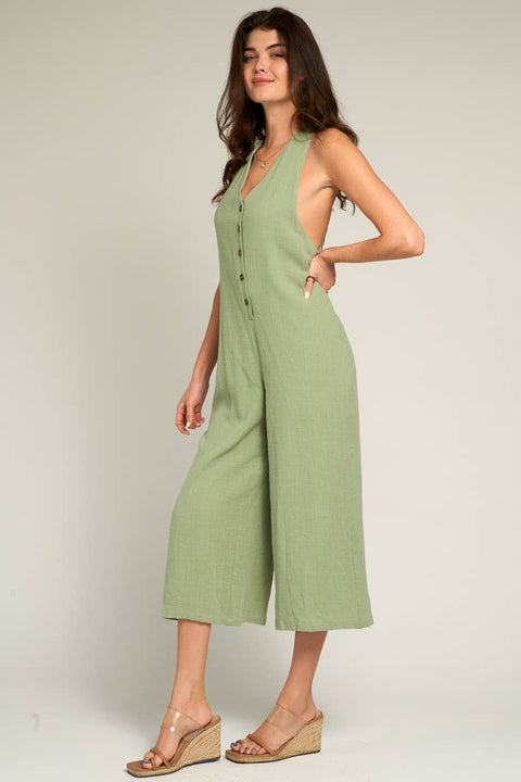 Sleeveless Jumpsuit | Sage Green