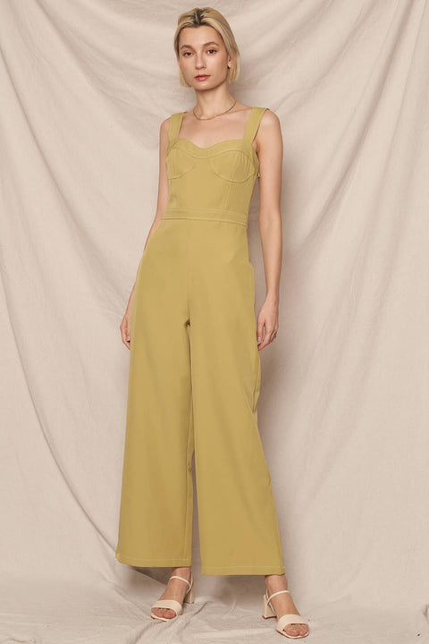 Sleeveless Sweetheart Neckline Jumpsuit