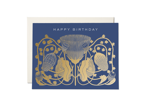 Cobalt Birthday Greeting Card