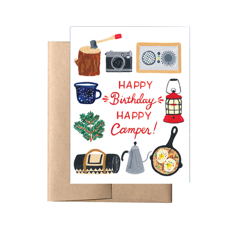 Happy Camper Birthday Card
