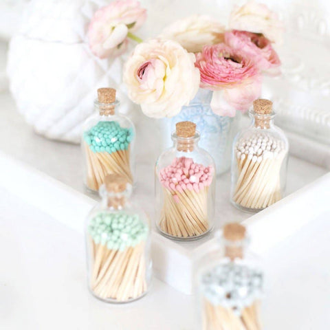 White Matches in Glass Jar