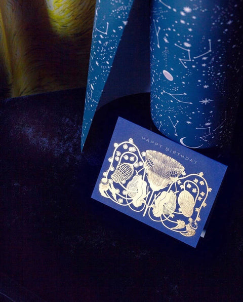 Cobalt Birthday Greeting Card