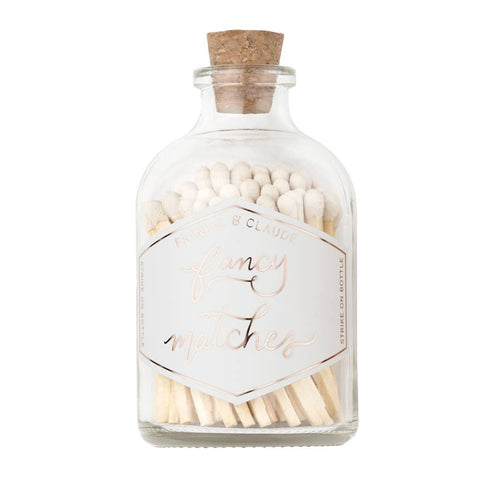 White Matches in Glass Jar