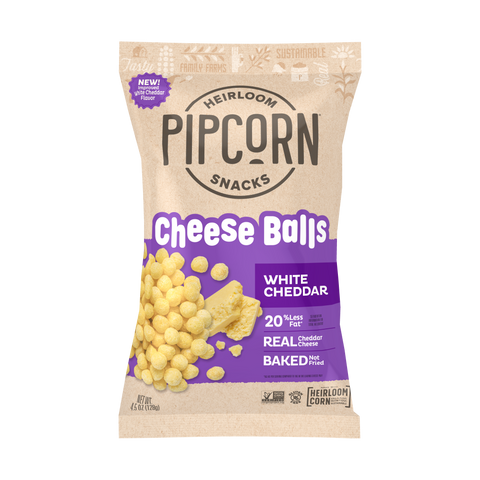 White Cheddar Cheese Balls, 4.5oz (12 Bags in 1 Case)