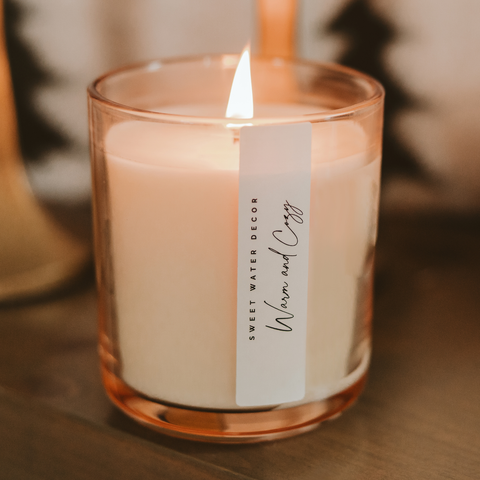 Warm and Cozy 12 oz Candle - Fall and Christmas Decor