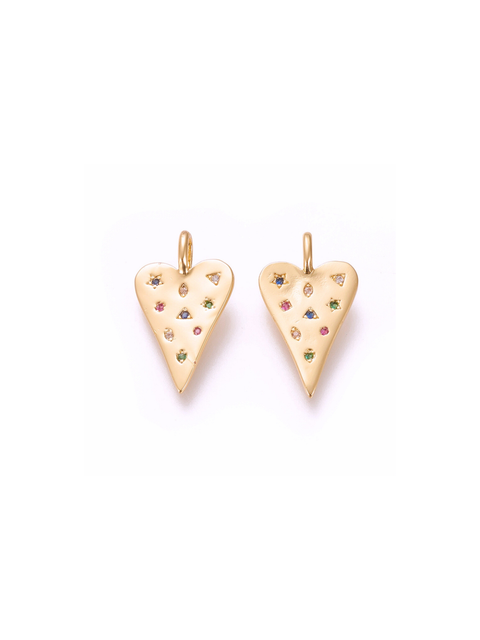 * Gold Embellished Heart Charm