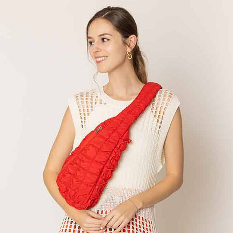 Quilted Stylish Lightweight Puffer Sling Bag