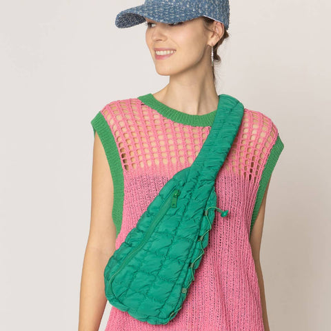 Quilted Stylish Lightweight Puffer Sling Bag