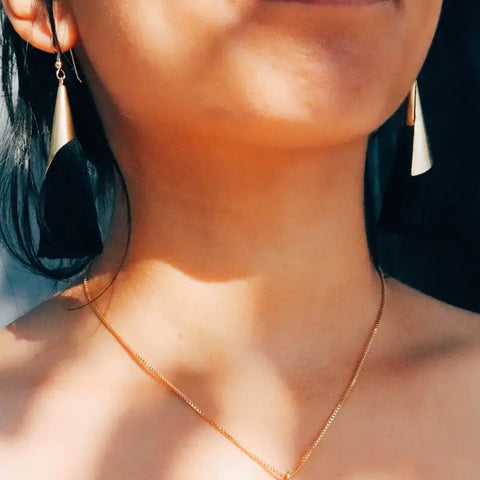 Black Fringe Earrings