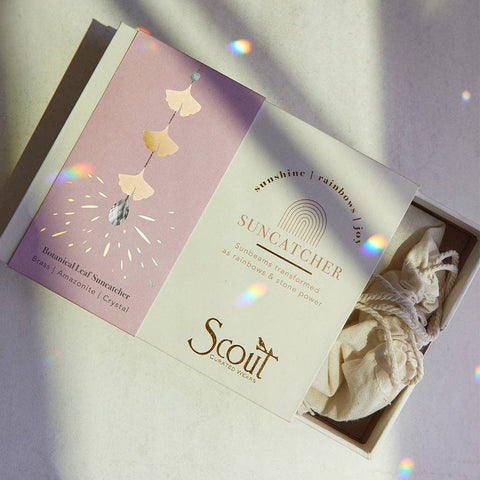 Suncatcher- Botanical Leaf/Amazonite