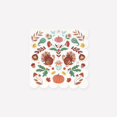Folk Fall Small Napkins