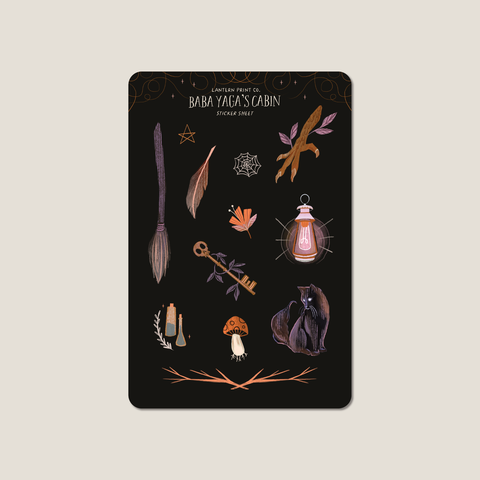 Baba Yaga's Cabin Sticker Sheet