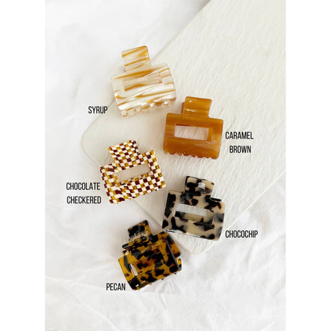 2-Inch Acetate Tortoise Hair Clips | Choco-chip
