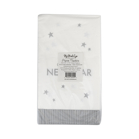 Happy New Year Fringed Dinner Napkin