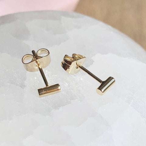 Midi Round Bar Earrings - 5mm
