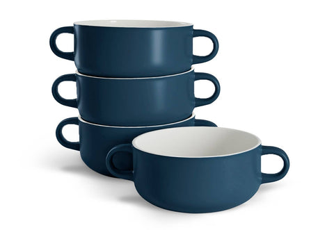 Kook Ceramic Soup Crocks, 18 oz, Set of 4