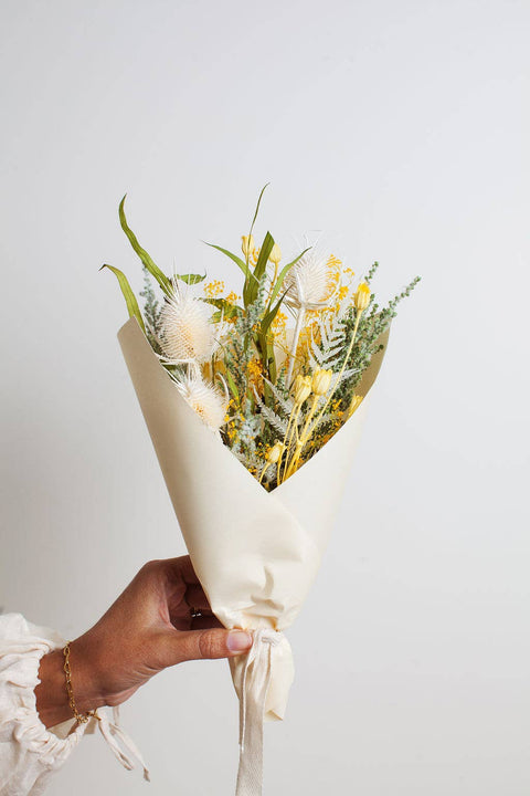 Citrine Dried Flower Mini Bouquet