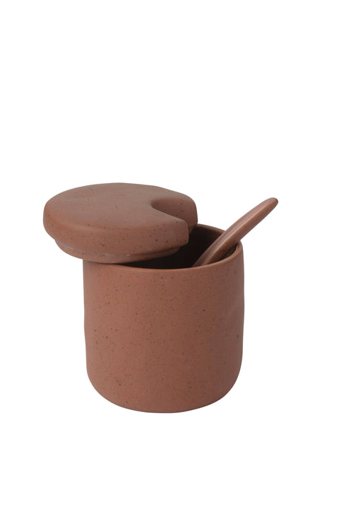 Tam Stoneware Sugar Cellar, Terracotta Rose