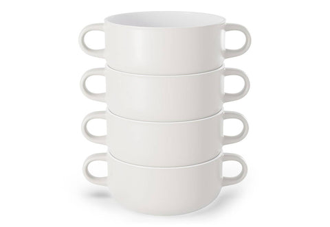 Kook Ceramic Soup Crocks, 18 oz, Set of 4