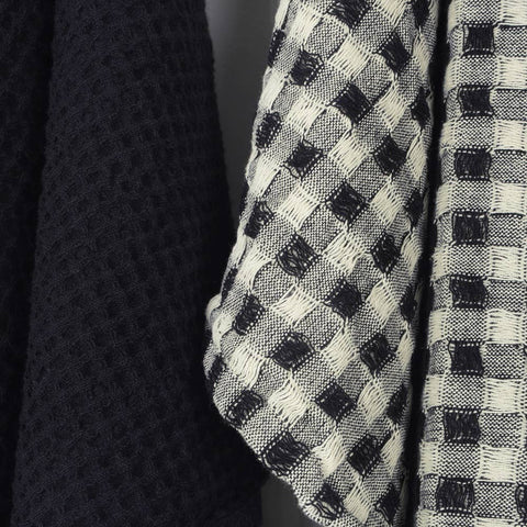 Waffle Tea Towel Set/2 - Black