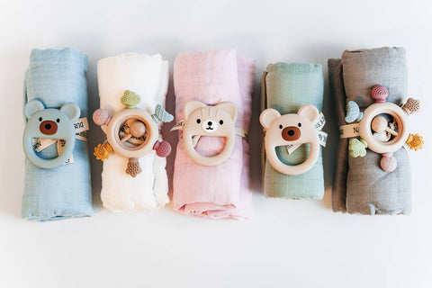 Sage Green Newborn Baby Bundle -2 Piece Baby Shower Gift Set