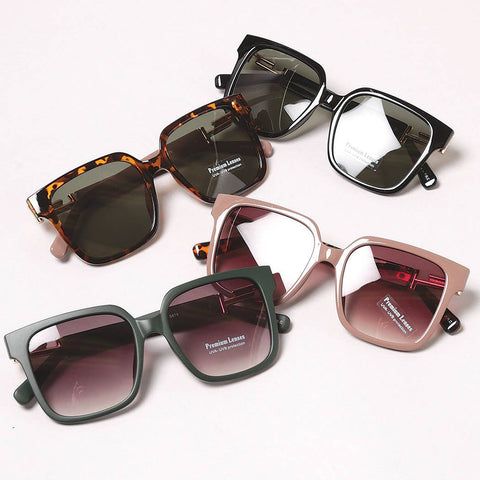 Casual Rectangular Bold Frame Sunglasses