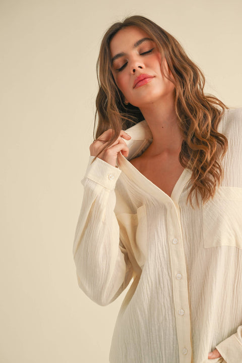 Olive Buttondown Basic Cotton Shirt