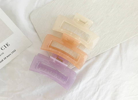 Jumbo 4-Inch Jelly Hair Clips