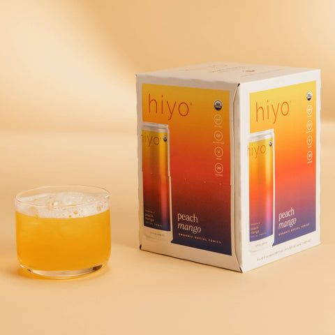Peach mango | organic social tonic | 4-packs