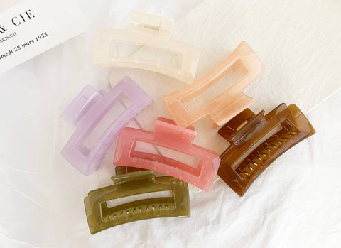 Jumbo 4-Inch Jelly Hair Clips