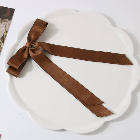 Double Layered Bow Hair Clip Red