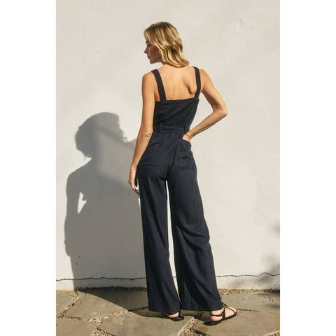 Heaven Sent Straight Neck Wide Leg Jumpsuit