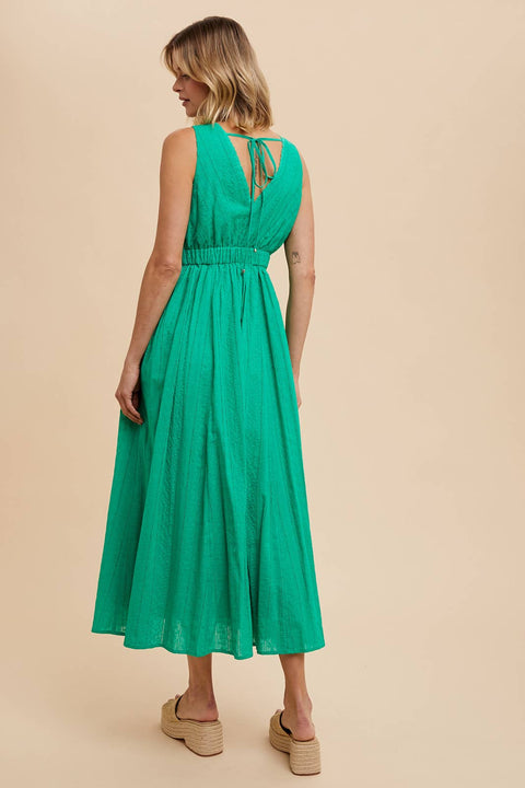 COTTON EYELET SLEEVELESS DRESS