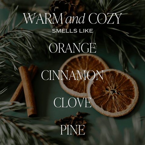 Warm and Cozy 12 oz Candle - Fall and Christmas Decor