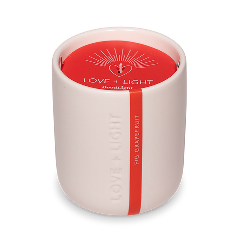 Love + Light Engraved Ceramic | 7 oz. Grapefruit Scented Candle