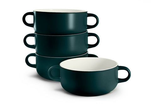 Kook Ceramic Soup Crocks, 18 oz, Set of 4